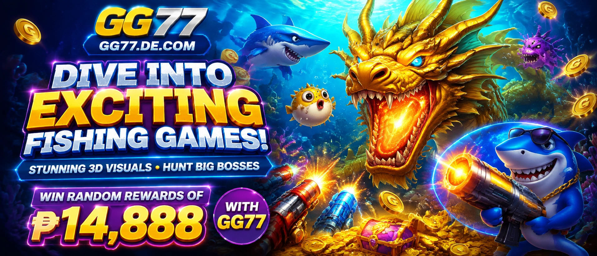 GG77 fishing game room preview
