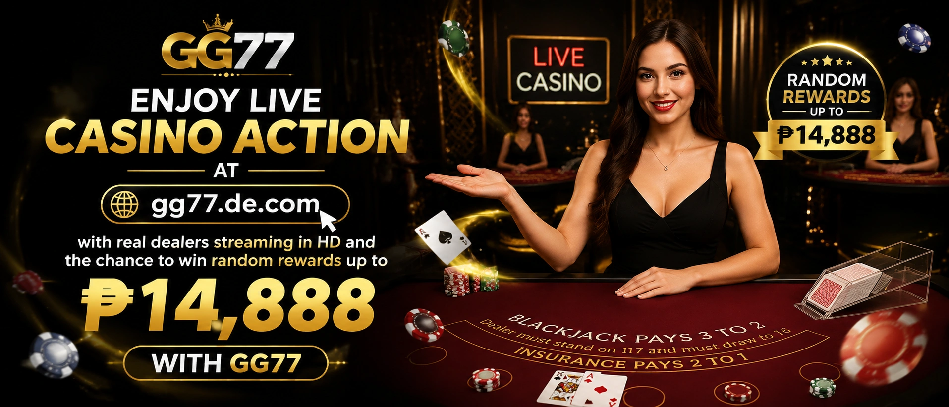 Live casino table preview with a dealer-style layout